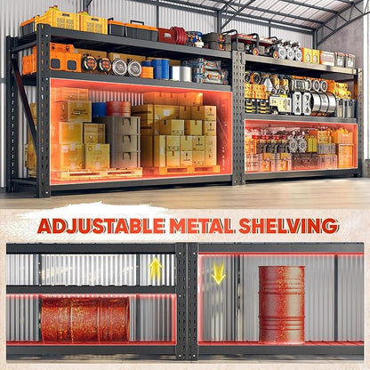 Bepatio 7050LBS Garage Shelving Heavy Duty, 3Tier Storage Rack Shelf.Adjustable - Image 5