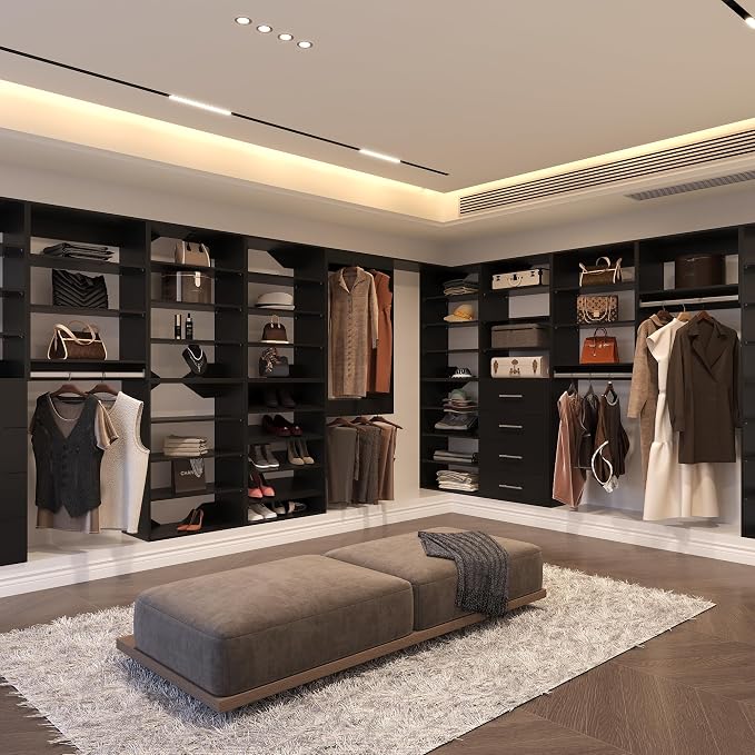 Medium Double Hanging Closet Unit, Modular Closet System, Wood Closet System - Image 5