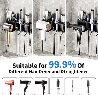 Hair Dryer Holder, Hair Tool Organizer, Blow Dryer Hanger Wall Mount - Image 7
