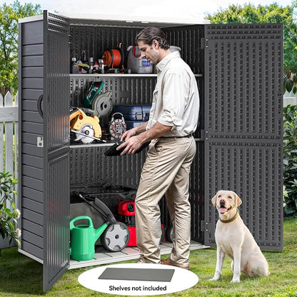 YITAHOME 59 cuft Vertical Outdoor Storage Shed w/o Shelf, 5.6 x 2.3 ft Lockable - Image 6