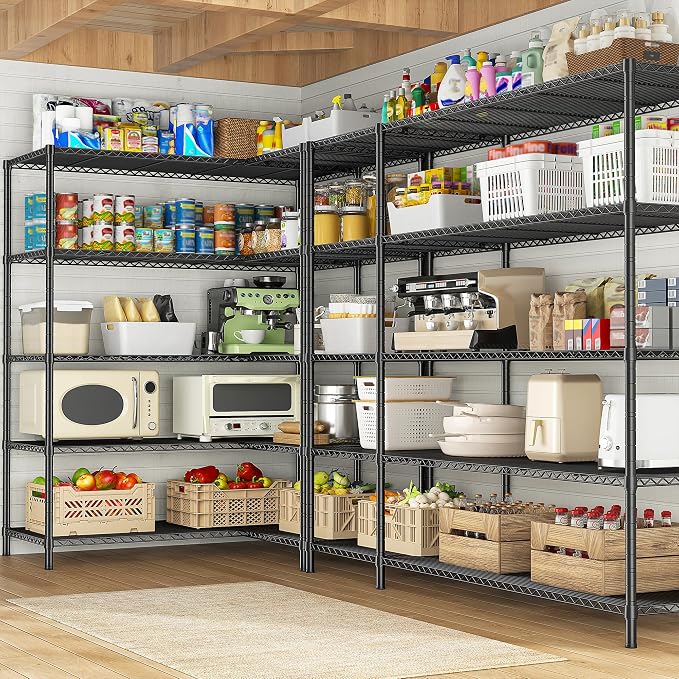 70.8H Wire Shelving Rack, 5Tier Metal Shelving Unit, 1400LBS Heavy Duty Storage - Image 8