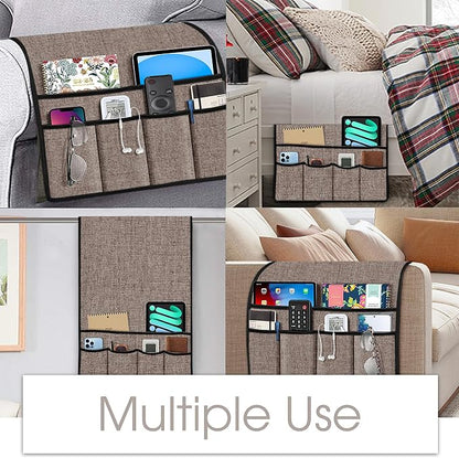 Joywell Armrest Organizer Remote Holder, Light Camel | - Image 7