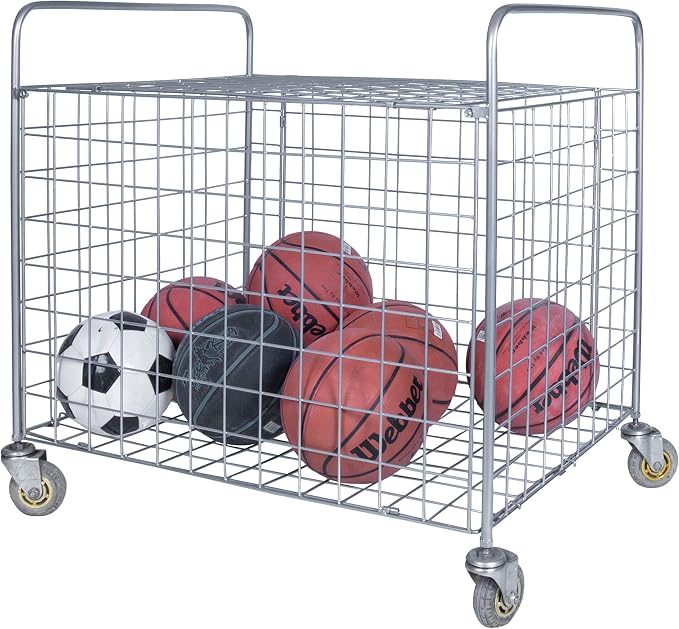 MyGift Professional Gym Metal Multi Sports Ball Storage Cart - Image 6