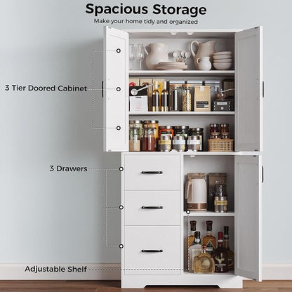 IRONCK Pantry Cabinet, Kitchen Storage Cabinet - Image 4