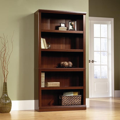 Sauder Miscellaneous Storage 5-Shelf Bookcase/ Book shelf, Select Cherry finish - Image 2