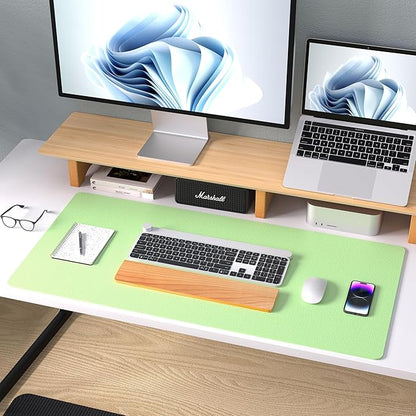 Aothia Leather Desk Pad Protector, Mouse Pad, Office Desk Mat, Non-Slip PU - Image 9
