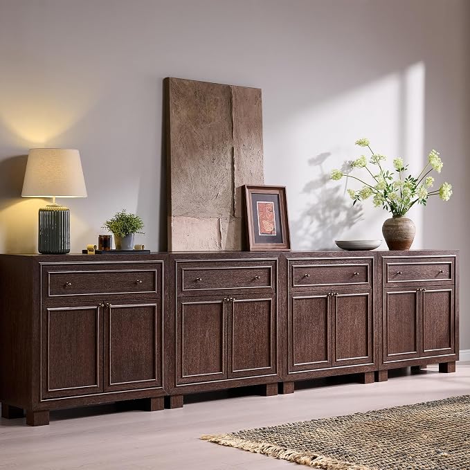 ACCOHOHO Modern Farmhouse Buffet Cabinet, Modular Storage Cabinet by ACCOHOHO