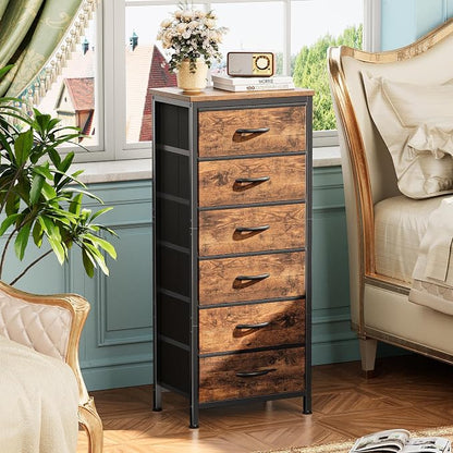 Huuger 43.3 Inch Tall Dresse for Bedroom, 6 Drawer Dresser & Chests of Drawers - Image 5
