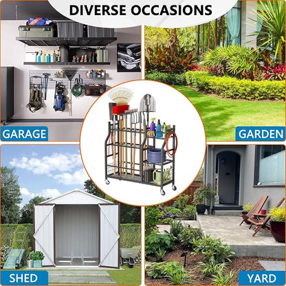 Garden Tool Organizer with Wheels - Image 5