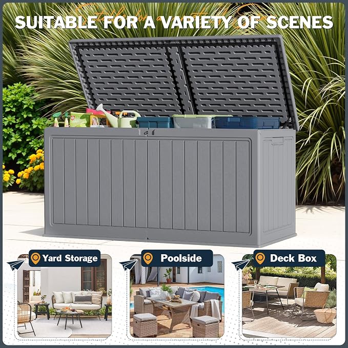 Greesum 260 Gallon HDPE Outdoor Storage Box - Image 4