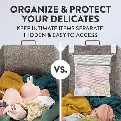 2Pcs Mesh Laundry Bags for Delicates w/Hooks, Hanging Durable Laundry Mesh Wash - Image 2