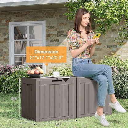 32 * 2 Gallon Outdoor storage deck Box Waterproof ，garden tool, backyard cushion - Image 6