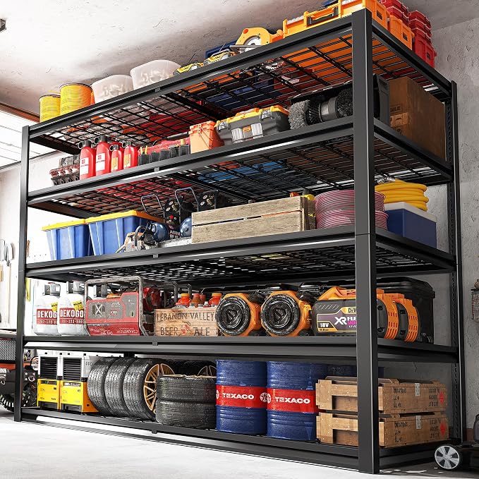 REIBII 55.2'' W x 78.2'' H x 26'' D, 5-Tier Metal Garage Shelving Units - Image 2
