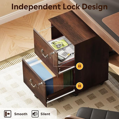 DEVAISE 2 Drawer File Cabinet, Small Office Furniture - Image 6