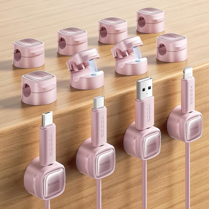 12 Pack Magnetic Cable Clips – Cord Organizer & Holder, Toocki Adhesive Cable by toocki
