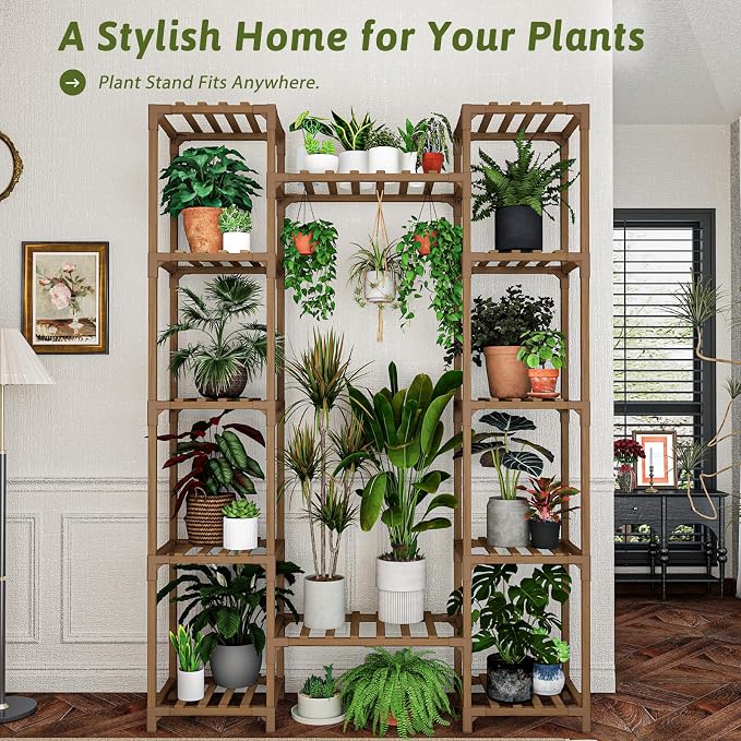 GENTINGBRO Plant Stand Indoor Outdoor 62.2“ Tall Plant Shelf Large Tiered - Image 5