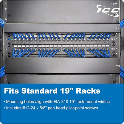 ICC 1U Ring Cable Manager Panel - Image 4