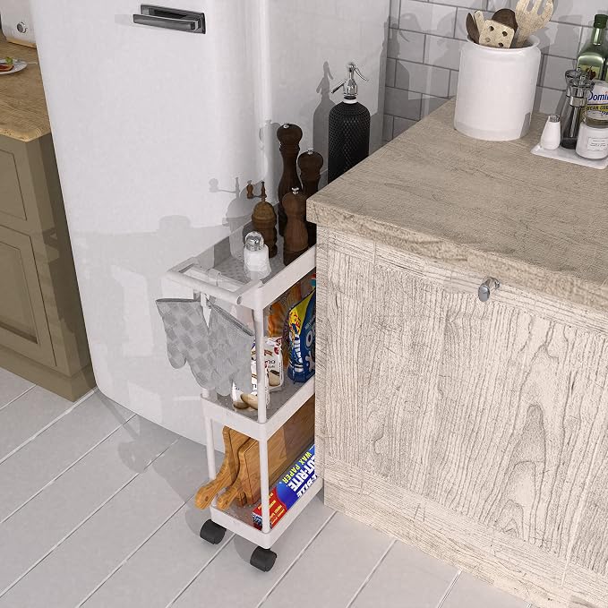 Simple Houseware 3-Tier Slim/Narrow Storage Cart - Image 5