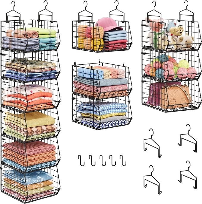6-Tier Extended Depth Hanging Closet Organizers and Storage by X-cosrack