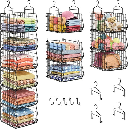 6-Tier Extended Depth Hanging Closet Organizers and Storage by X-cosrack