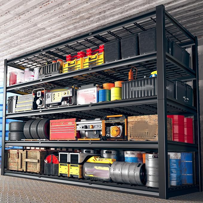 REIBII 60" W Garage Shelving Heavy Duty Metal Shelving 3000LBS Storage Shelves by REIBII