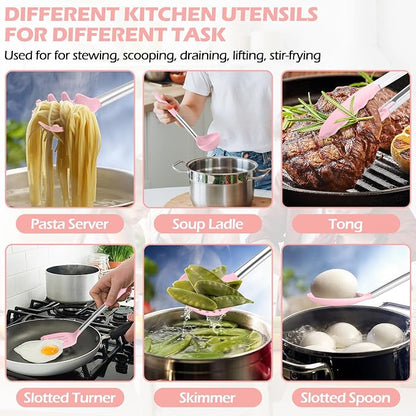 HaWare 29 PCS Silicone Cooking Utensils Set, Heat Resistant Kitchen Utensils Set - Image 5