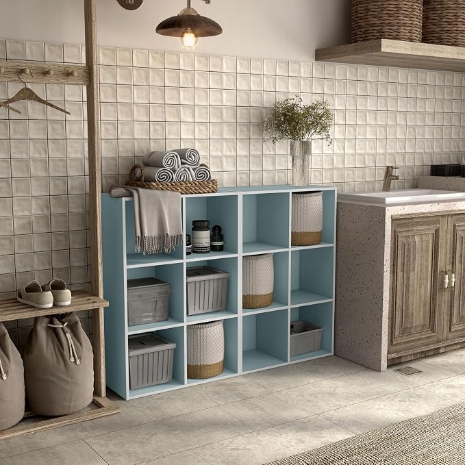 Homes: Inside + Out Apexa 6-Cube Storage Organizer Shelves, Stackable Wood - Image 13