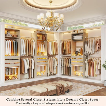 Closet System Set of 2, 5.7-10.4FT Closet Organizer System - Image 2