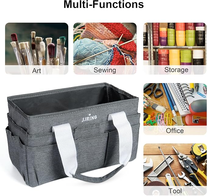 JJRING Craft Organizer Tote Bag, Art Storage Caddy - Image 5