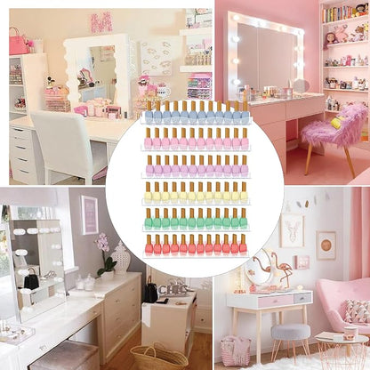 YMVV 15" Nail Polish Rack Wall Mounted Shelf - Image 6