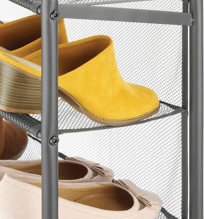 Whitmor Metal & Mesh 4-Tier Shoe Rack, Store up to 12 Pairs of Shoes - Image 7