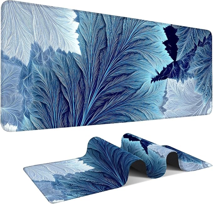 Leaves Gaming Mouse Pad 31.5"x11.8"Desk Mat Anti-Slip Rubber Base & Durable by ANNAQUEEN