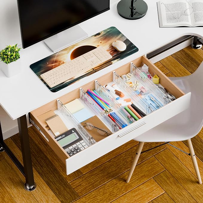 Clear Drawer Dividers Organizers, Adjustable Expandable Drawer Divider Organizer - Image 7