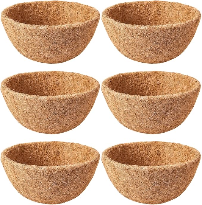 6 Pack 14 Inch Coco Liners for Hanging Baskets by EINYEXW