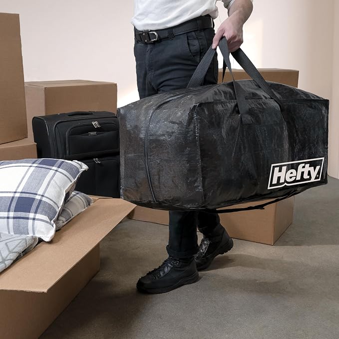 Hefty Moving Bag – Extra Large Double Zipper Backpack – Heavy Duty, Water - Image 6