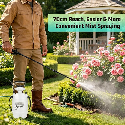 4L Watering Can for Hanging Plants, Adjustable 360° Flexible Nozzle Long Reach - Image 4