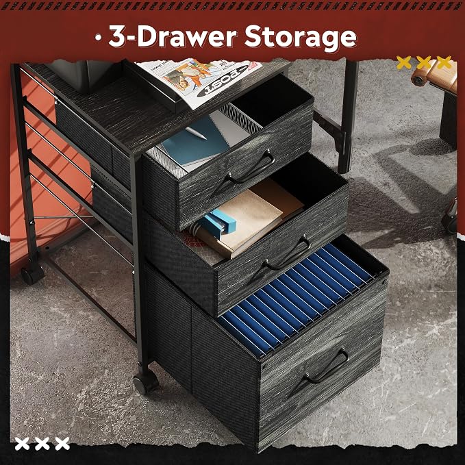 DEVAISE Mobile File Cabinet, Rolling Printer Stand - Image 5