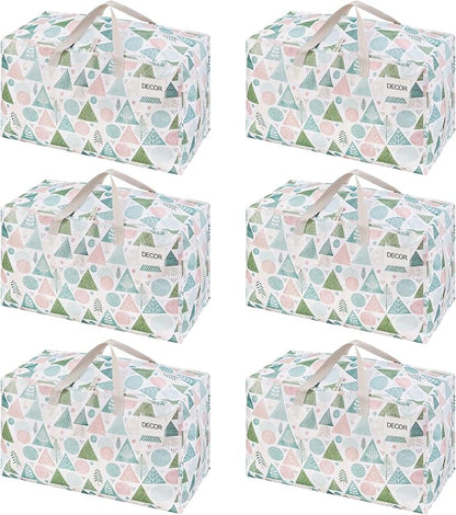 VENO 6 Pack Moving Bags and Large Christmas Decoration Storage Bins by Veno