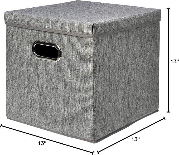 Amazon Basics Foldable Burlap Cloth Cube Storage Bins - Image 5