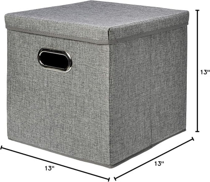 Amazon Basics Foldable Burlap Cloth Cube Storage Bins - Image 5