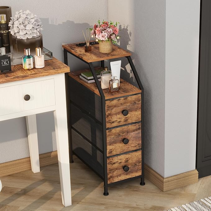 Tohomeor Narrow Dresser Tall Skinny Storage Tower Vertical Slim Chest of Drawers - Image 2