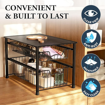 Simple Houseware Stackable Sliding Basket Organizer Drawer - Image 5