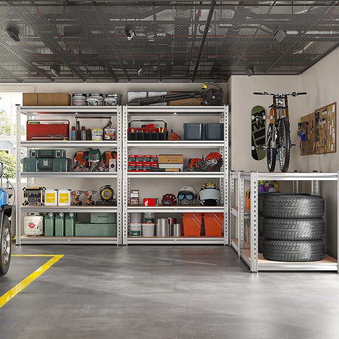 REIBII 2020LBS Garage Shelving Heavy Duty Metal Shelving 5 Tier Storage Shelves - Image 2