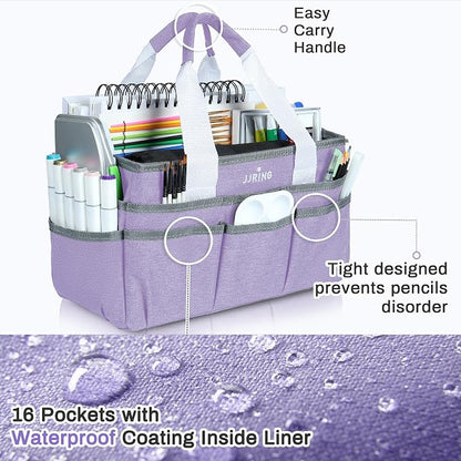 JJRING Craft Organizer Tote Bag, Art Storage Caddy - Image 4