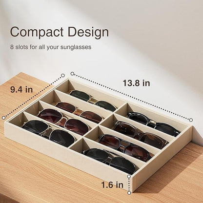 pickpiff Drawer Sunglass Organizer & Display Tray: 1 Pcs 8 Grids Velvet - Image 2