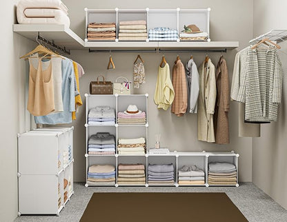 Stackable Closet Organizers and Storage 6 Cube Storage Organizer Closet - Image 5