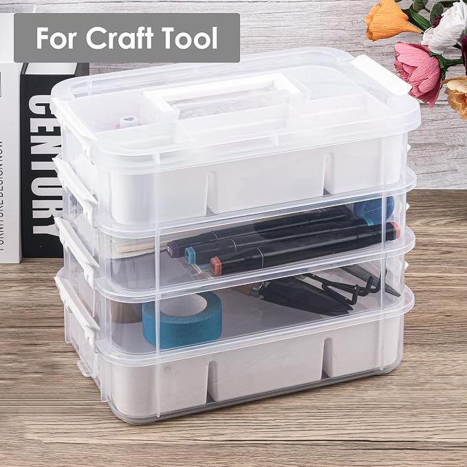 CraftGenes Sewing Storage Organizer, 4-Tier 10 Qt Box - Image 6