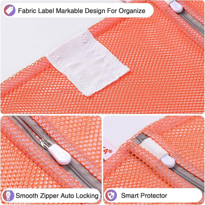 5-Pack Mesh Laundry Bags with ID Label, Sturdy Laundry Bags - Image 4