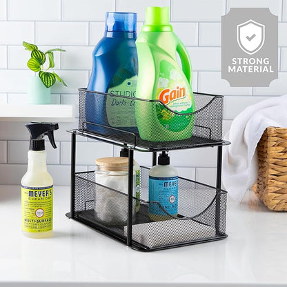 Sorbus 2 Tier Metal Under Sink Organizer - Image 6