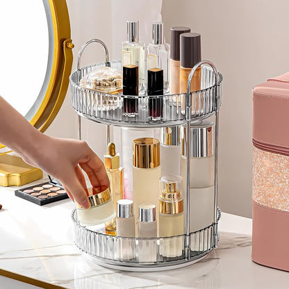 360 Rotating Makeup Organizer for Vanity, Bathroom Countertop Spinning Perfume - Image 5